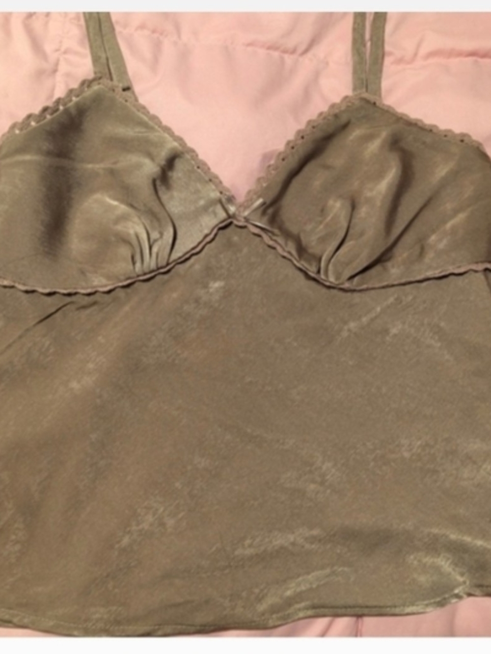 Women's Copper Satin Camisole Tank Top Size Small